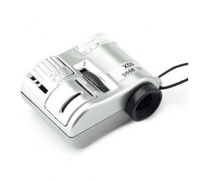 Мікроскоп кишеньковий (збільшення 60x) зі світлодіодом + чохол / Pocket Micro