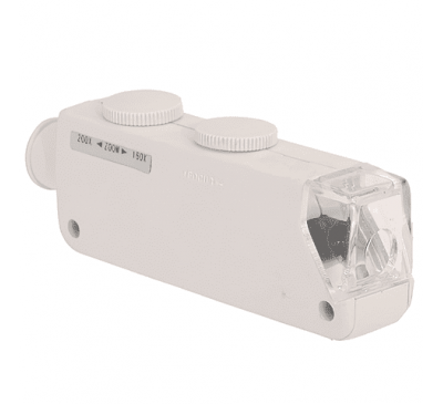 Мікроскоп кишеньковий (збільшення 160x-200x) зі світлодіодом + чохол / Pocket Micro