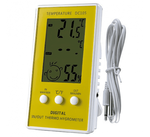 Термометр + Гигрометр + Часы (1шт.)