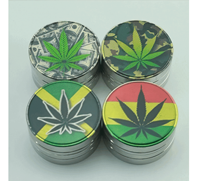 Гріндер (млин) для подрібнення трав "Cannabis" (метал, 3 відсіки) 1 шт.